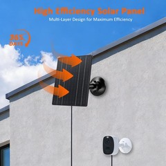 Zivif 10W Solar Panel 2 Pack Black USB-C Micro USB DC