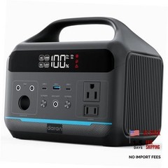 Portable Power Station 600W(1200W Surge) – 288Wh Solar Generator LiFePO4