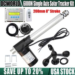 6000N LCD Single Axis Solar Tracker Kits -DC12V 8″ Linear Actuator W/ Anemometer