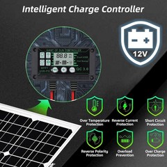 30W Solar Panel Kit Solar Battery Maintainer with Controller Adjustable Bracket
