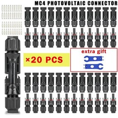 Photovoltaic Solar Connector Kit 1000V 30A for PV/MC Cable 10-400 Pcs