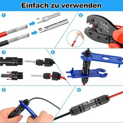 1-100Set Male Female Wire Cable Connector Set Solar Panel Waterproof Connector