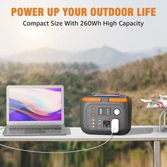 300W Portable Power Station, 260Wh/70000mAh Outdoor Solar Generator
