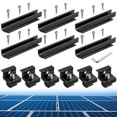 Solar Panel Bracket Kit, 6 Pcs 7.87 in Aluminium Solar Panel Mounting Rail 30mm/