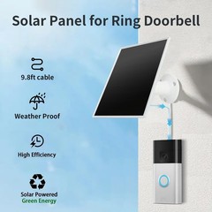 Solar Panel Charger for Ring Video Doorbell 3/3+/4, Battery Video Doorbell Pl…