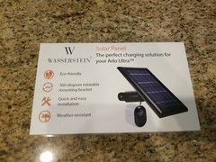 Solar Power Panel for Arlo Ultra, Ultra 2, Pro 3, Pro 4 Outdoor Security Camera