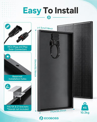 400W Solar Panel, 2 Pack 200 Watt N-Type 12V for Off-Grid Systems | N-Type 16BB
