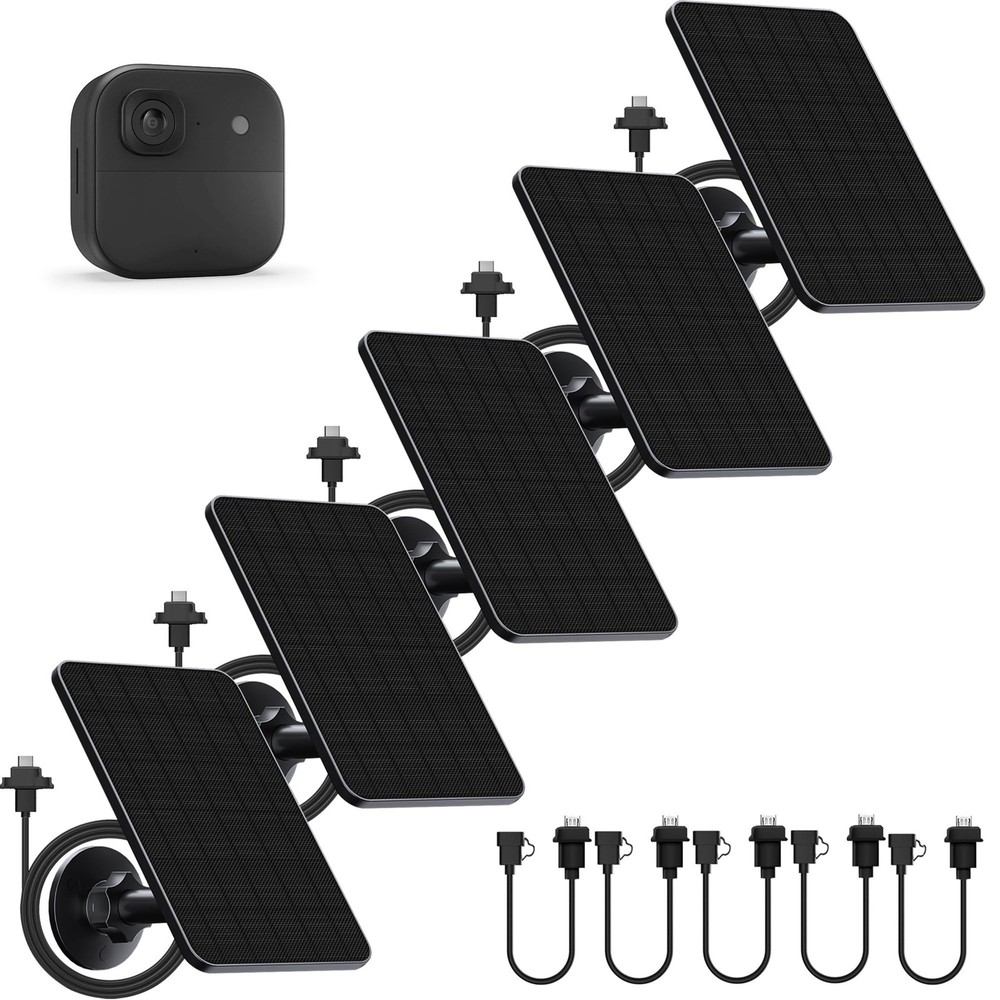 Rhorawill 5 Pack Solar Panel for Blink Outdoor 2K /4(4th Gen)/Outdoor(3rd Gen)