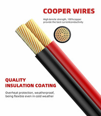 Solar Extension Cable 10AWG 30Cm with SAE Adapters | SAE Solar Extension Cable 1