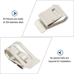 30Pcs Stainless Steel Solar Cable Clips Wire Clamps for Module Management Silver