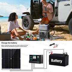 7000W Solar Kit 12V 110V Inverter Battery ChargerLighting/Camping W/300W Panels