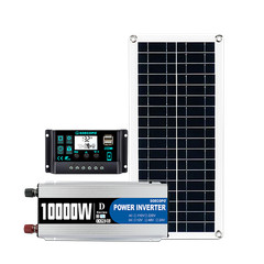 1000W Inverter Solar Panel Kit Solar Power Generator 100A Home 110V Grid System