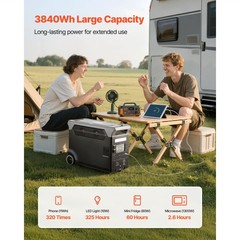 3600W 3840Wh LiFePO4 Power Station Expandable Camping