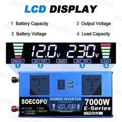 7000W Sine Wave Inverter Solar Kit | Complete Inverter 12V24V-110V/220V