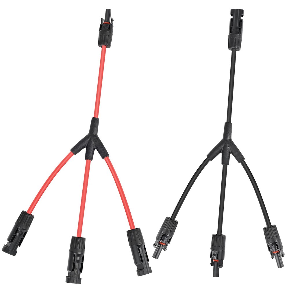 Solar Connectors Y Branch Parallel Adapter 30A Cable 1 to 3 Male Female Conne