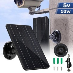10W Solar Panel for Security Camera Micro USB Solar Charger Waterproof 3m Cable