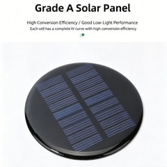 72mm Round Solar Panel 4.5V 80mA High Efficiency Monocrystalline Solar Cell