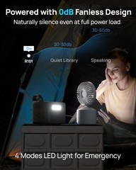 Portable Power Station 89.6Wh Solar Generator, AC Outlet 100W, USB-C Fast Charge