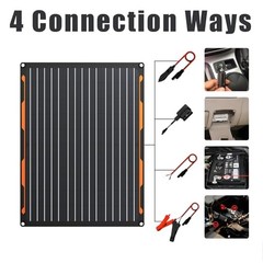 12V Solar Panel Charger Kit with Built-in Charge Controller – Portable 20W