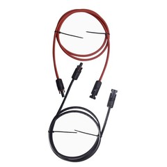 Solar Panel Extension Cable Wire Connector 1 Pair 4mm² Black + Red 12 AWG New