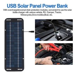 30W Solar Panel 18V Trickle Charger Battery Charger Kit Maintainer Boat Car RV