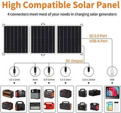 60W Portable Solar Panel GOFORT Foldable Solar Charger USB 18V DC QC 3.0 Output