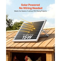 Solar Greenhouse Fan: 2 High-Speed DC Fans, 15W Panel, Flexible Mounting
