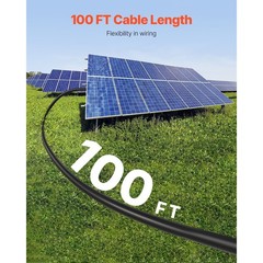 100FT 10AWG Solar PV Cable Waterproof Black