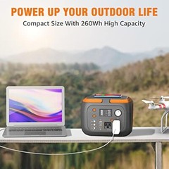 300W 260Wh Portable Power Station with 40W Solar Panel