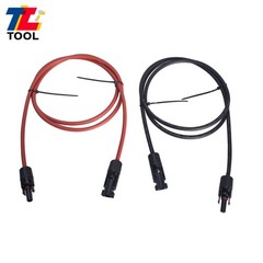 1 Pair 5ft 12AWG Black + Red Solar Panel Extension Cable Wire Connector