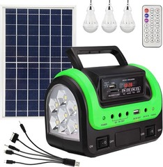 Compact 5W Solar Power Station with Charging Options for Outdoor Adventures