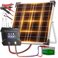 High-Efficiency 20W Solar Panel Kit | Smart MPPT Controller
