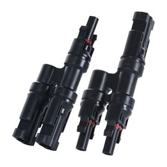 1 Pair T Branch Connectors Solar Panel Connector MMF+FFM for Parallel Connection