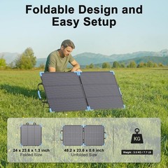 110W Bifacial Foldable Solar Panel 23.5% ETFE IP68 E-POWO