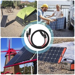 3FT 10AWG Solar Panel Extension Cable with Female and Male Connectors, Solar …