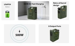 ANTPO 500W 500Wh Portable Power Station Solar Generator for Camping self driving