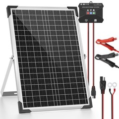 30W 24V Solar Panel Kit, Solar Battery Maintainer with MPPT Charge Controller…