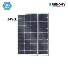 2-Pack Renogy 16BB N-Type 100 Watt Solar Panel Monocrystalline PV Open Box
