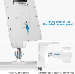 Universal Solar Panel Gutter Mount for Ring, Eufy, Wyze | White Aluminum