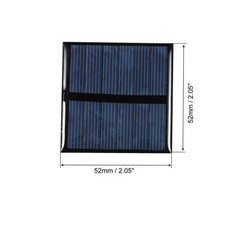5 x Mini Solar Panel Cell 3V 125mA 0.375W 52mm x 52mm for DIY Project