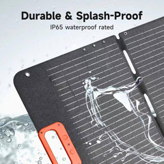 21.26 In. 200W Portable Solar Panel for Power Station IP67 Water Foldable Solar