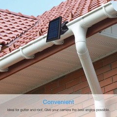 Heavy-Duty Gutter Mount for Ring Solar Panels – 360° Rotating Aluminum Bracket