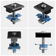 10Pcs Solar Panels Mid Clamps for Unistrut Aluminium Panel Brackets 30Mm/35Mm