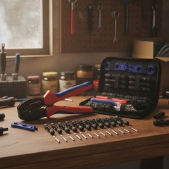 Solar Crimping Tool Kit 14-10 AWG with 12 PCS MC4 Connectors