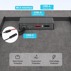 110W Solar Panel kit IP67 uSB for Anker SOLIX C1000 Gen2 Portable Power Station