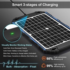 Eco-Friendly 12W 12V Solar Charger with MPPT Technology for All Vehicles & Boats