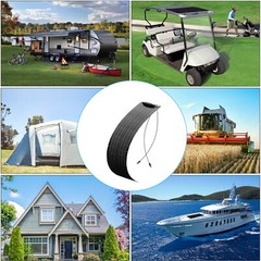 WUZECK 100W Flexible Home Solar Panel Kit Monocrystalline Off-grid for RV Marine