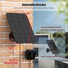 Rhorawill 4 Pack Solar Panel for Blink Outdoor 2K+/4(4th Gen)/Outdoor(3rd Gen)