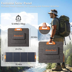 200W Portable Solar Panel, 25% High Efficiency Foldable Solar Panel Charger for