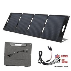 Portable Solar Panel 120W for Power Station, Foldable Solar Charger, Dark Gray